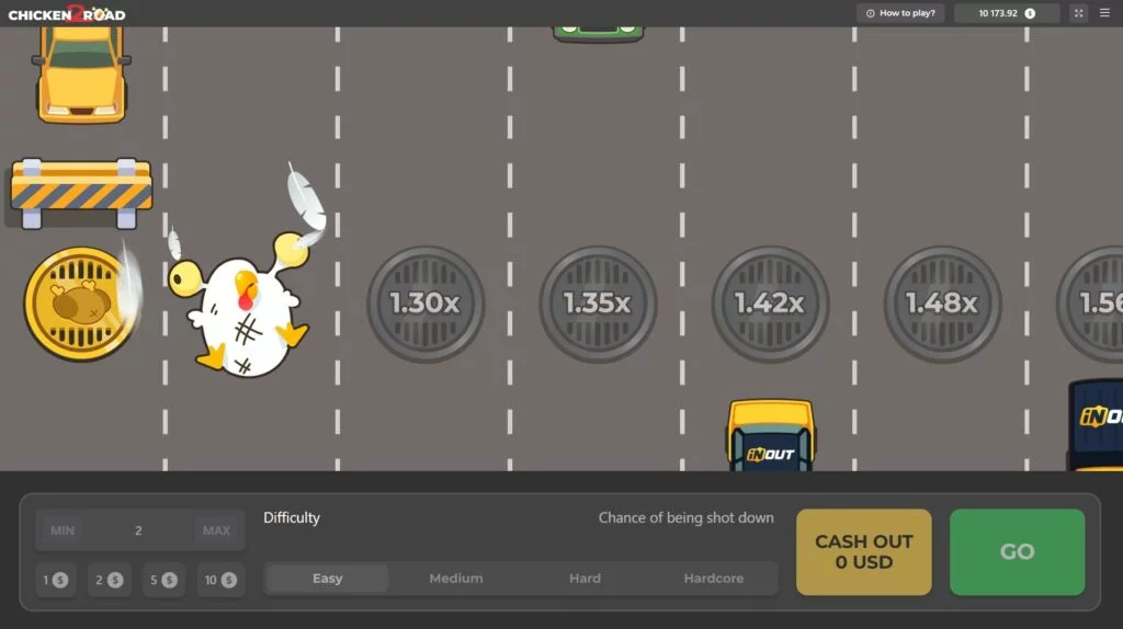 Chicken Road 2 Casino - Interfaccia di gioco e moltiplicatori